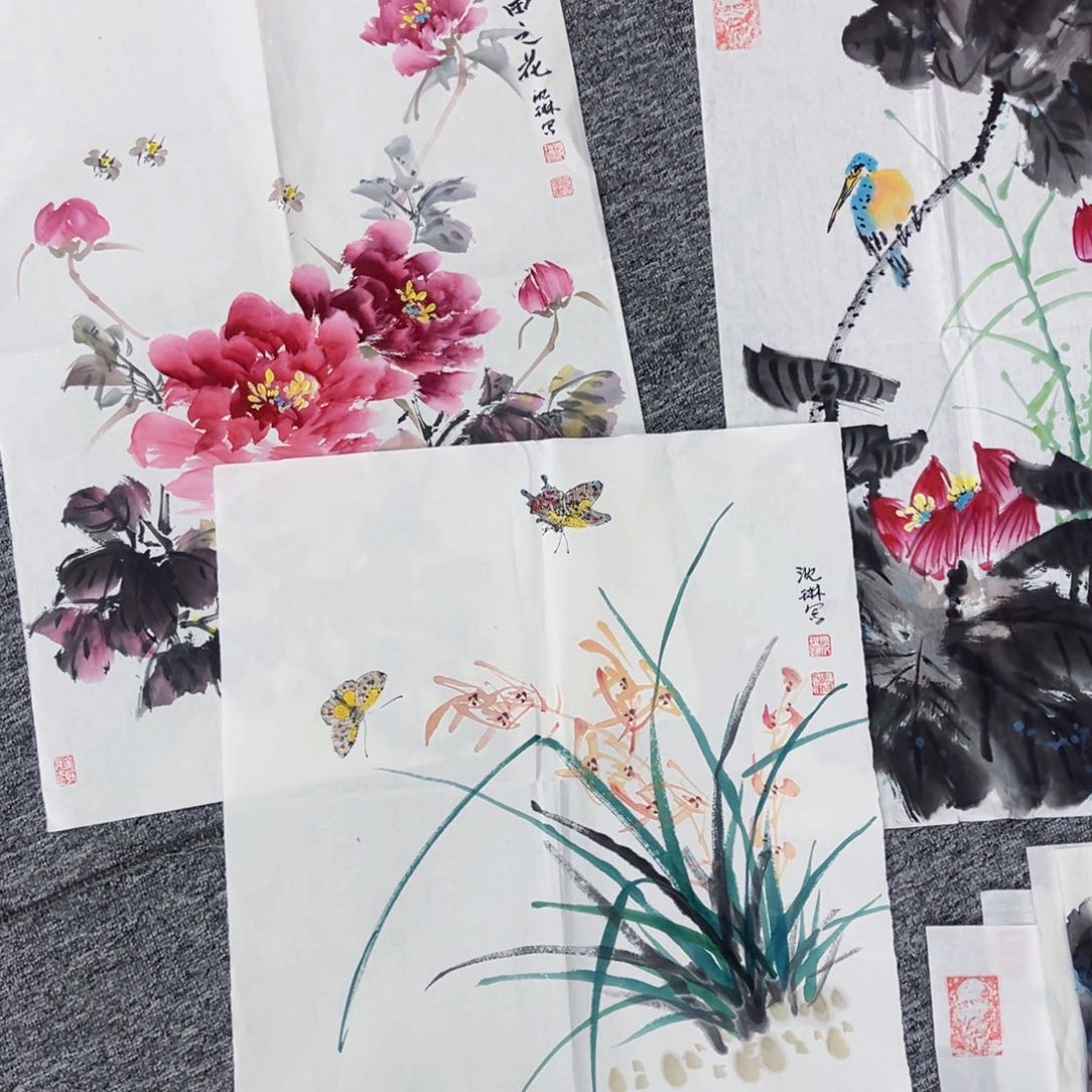 国画啊*?绘画沈老师作品