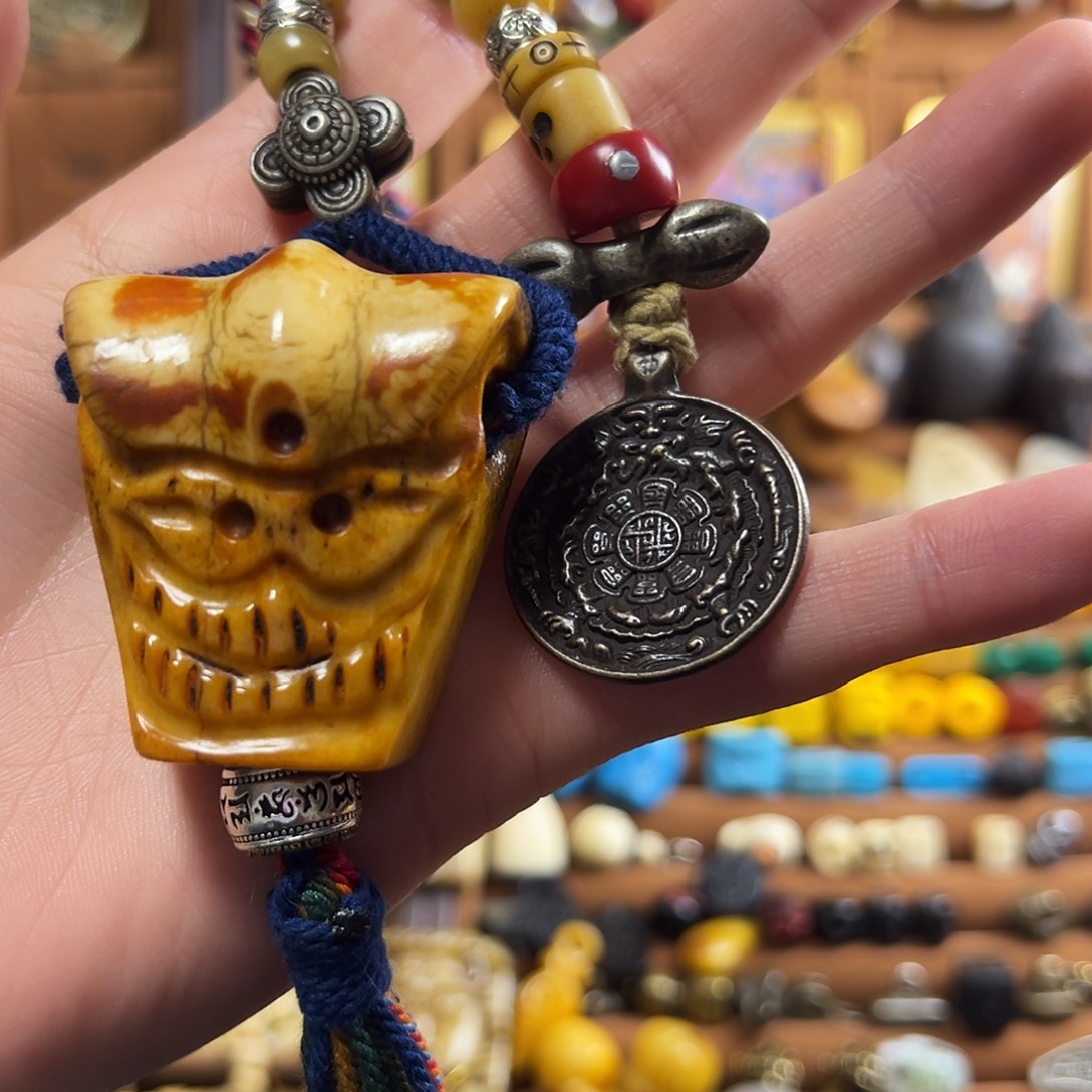 牛骨手串/手链手把件阿呆牛骨