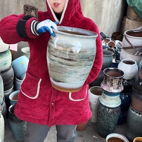 口25高31瑕疵盆子 