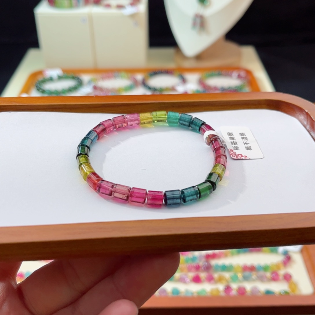 碧玺手串未镶嵌手串