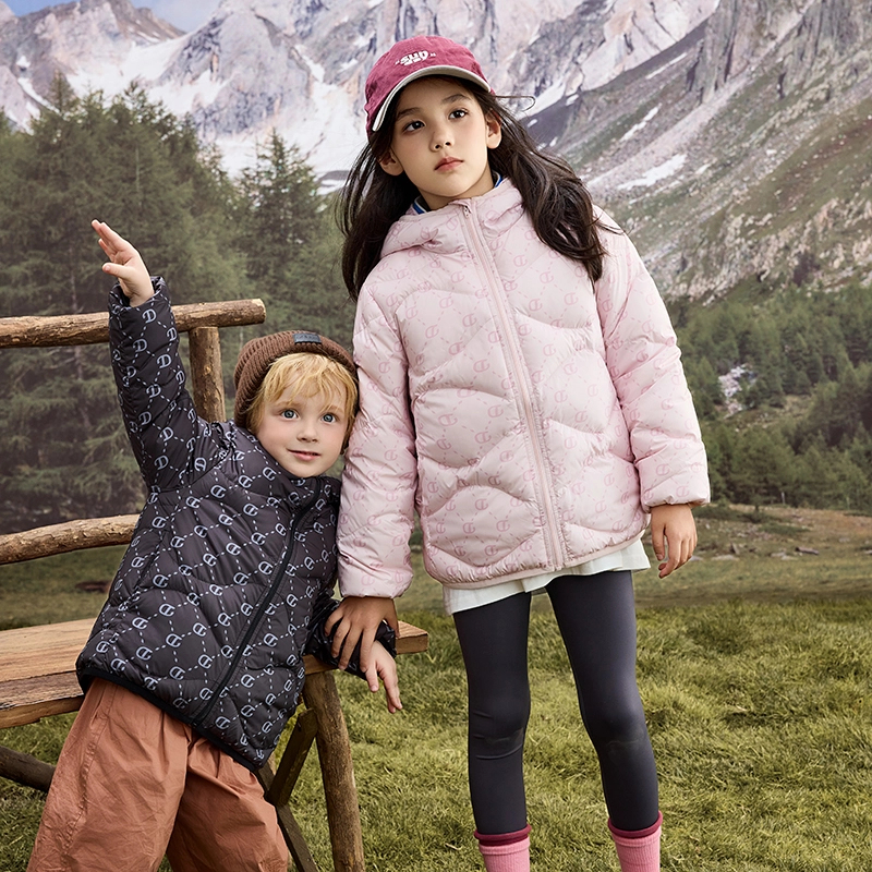 V/雅鹿儿童羽绒服气质时尚轻薄男女童装保暖90鸭绒9113