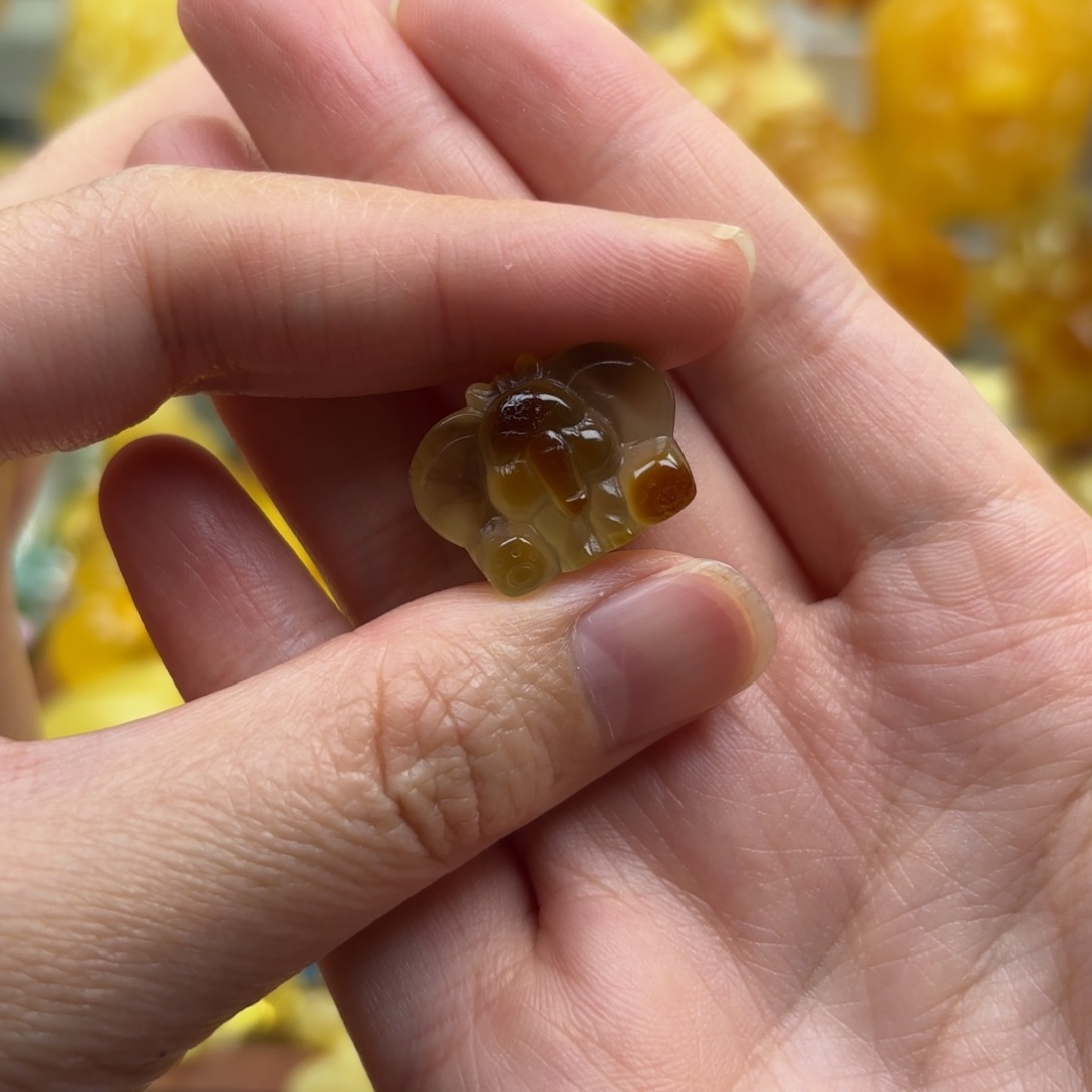 裸石蜜蜡未镶嵌蜜蜡配饰打孔不退不换