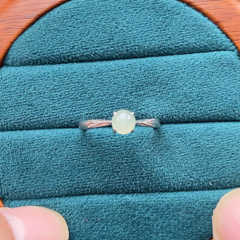 【闪购商品】翡翠戒指银S925镶嵌兮兮