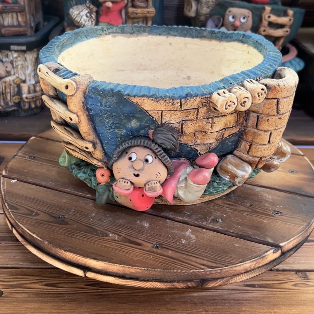 红陶嘻哈多肉花盆