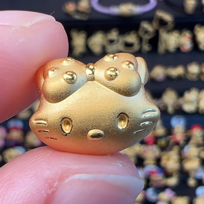 足金999黄金玛丽KT猫转运珠