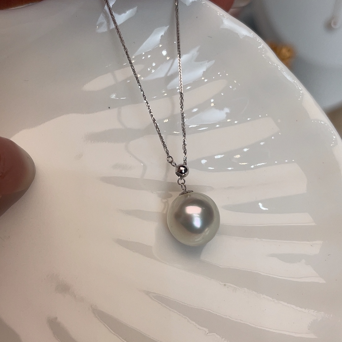 海水珍珠18K金镶嵌项链