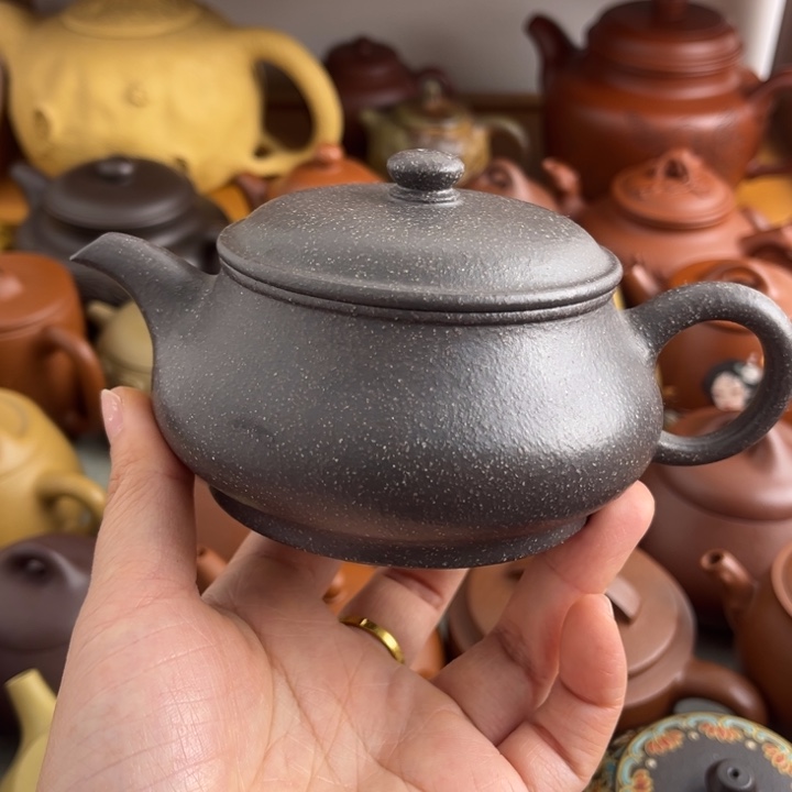 紫砂茶壶200cc青降坡半手微瑕（壶嘴微磕）