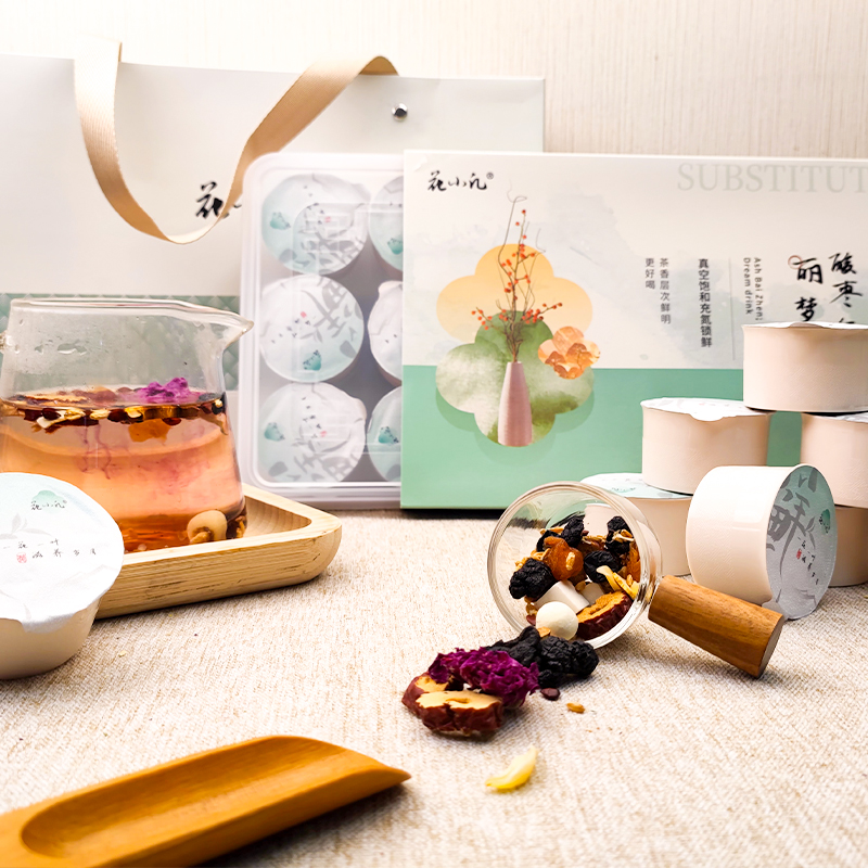 【酸枣仁甘麦丽梦饮】花小凡真空锁鲜本草玫瑰花茶礼盒装罐装代用茶