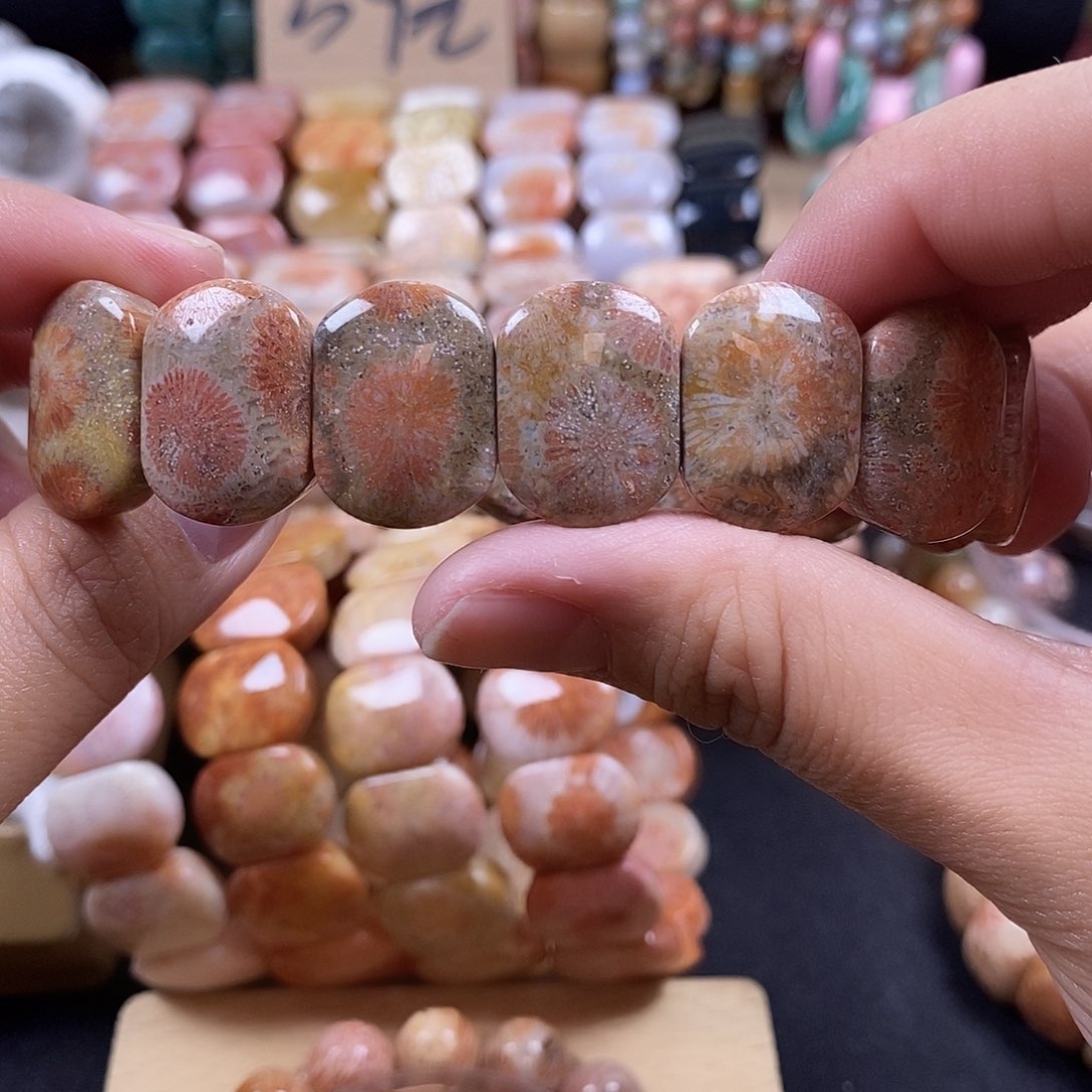 硅化珊瑚（珊瑚玉）未镶嵌手牌 上新 9