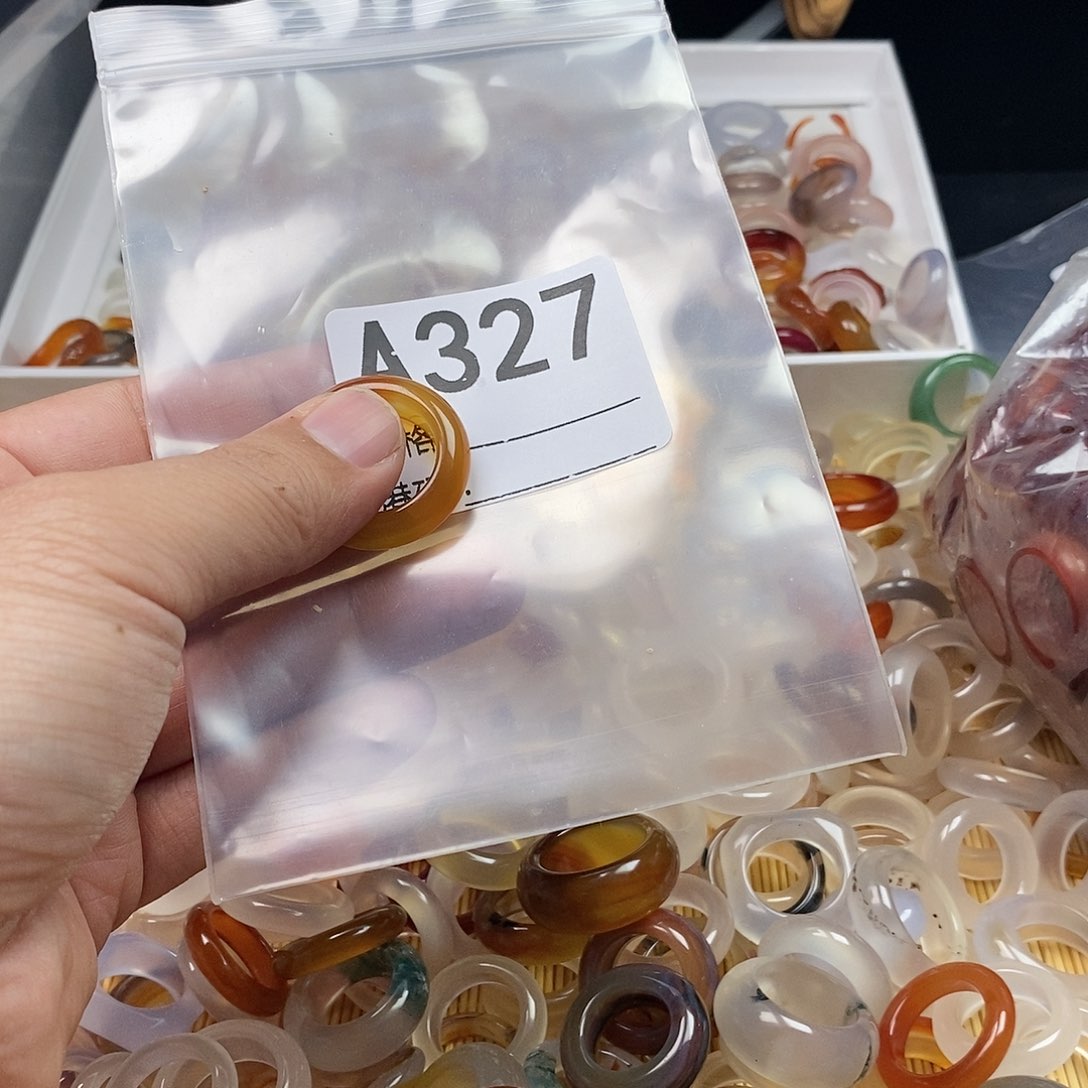 玛瑙/玉髓戒圈未镶嵌东***北