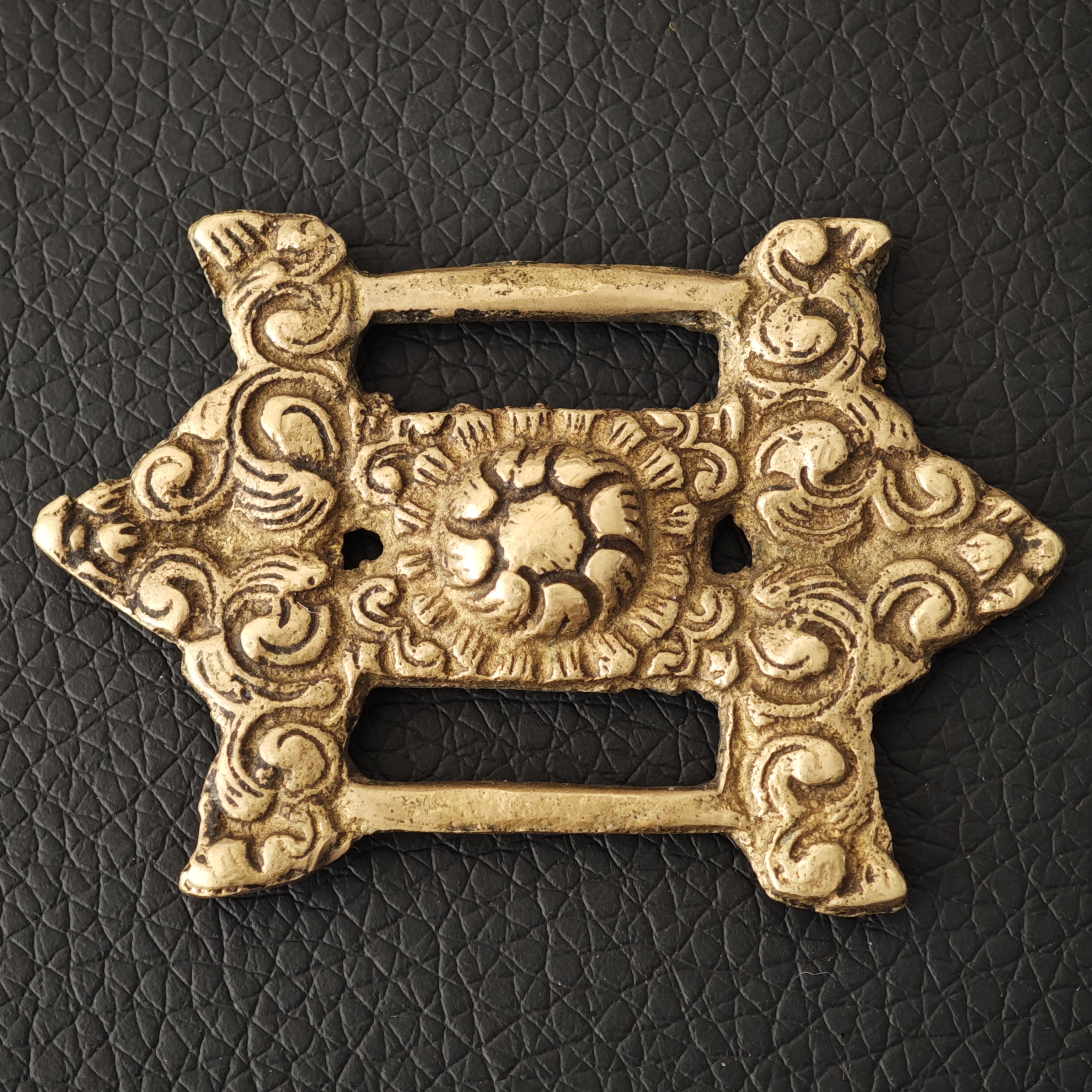 【那山那珠】老铜经书扣老铜器