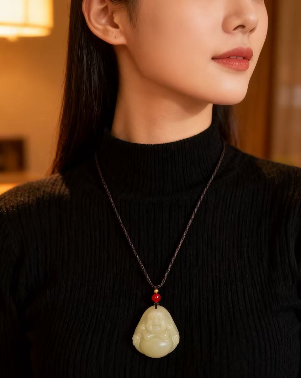 青海佛公情侣吊坠高雅百搭约35mm