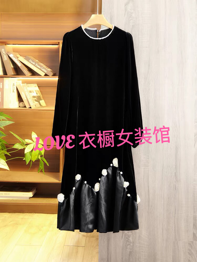 新款高级法式名媛气质宽松显瘦时尚甜美轻奢连衣裙