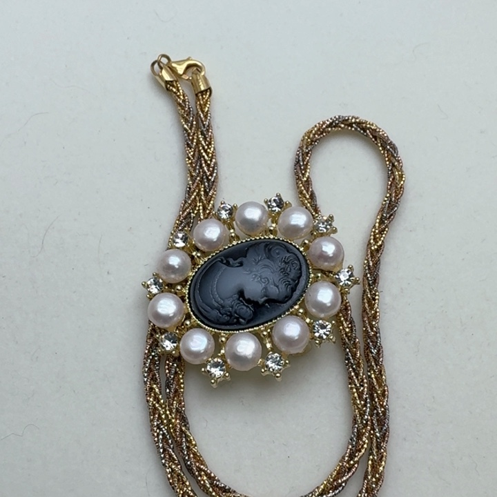 淡水珍珠颈饰银S925镶嵌