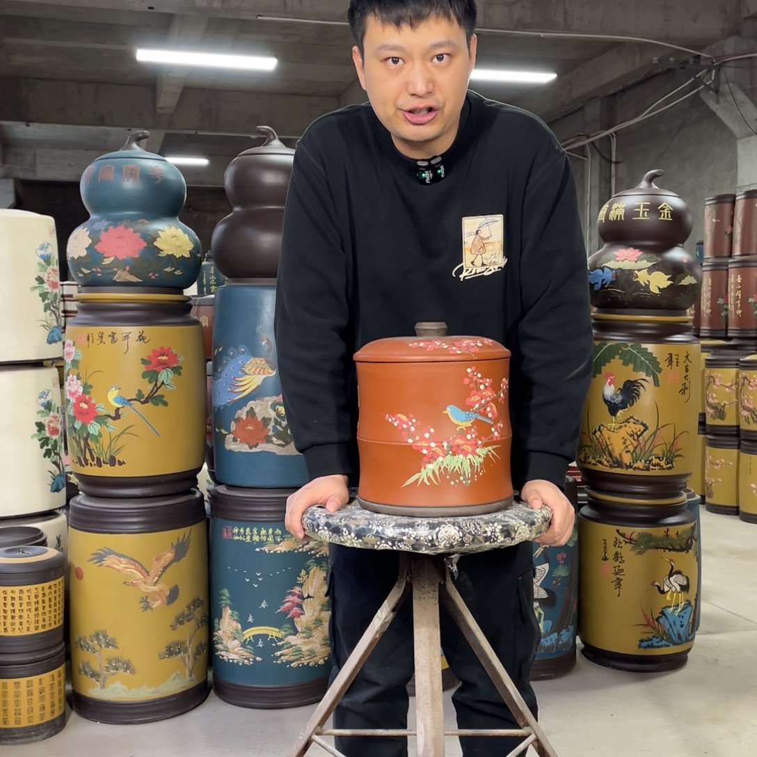 宜兴原矿紫砂茶叶罐