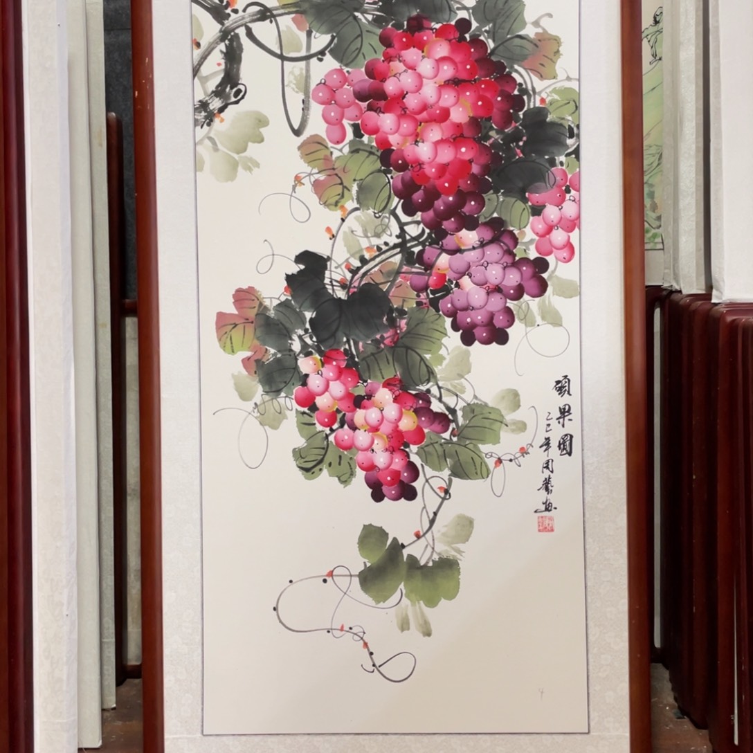 国画带框尺寸63*123厘米