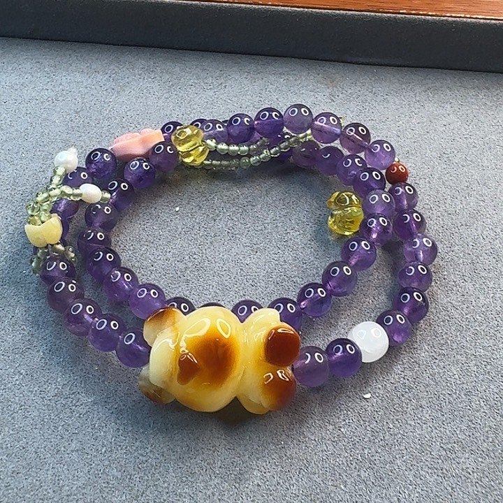 琥珀未镶嵌裸石琥珀手串