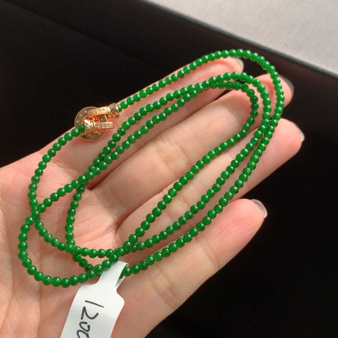 翡翠项链未镶嵌2.6mm项链