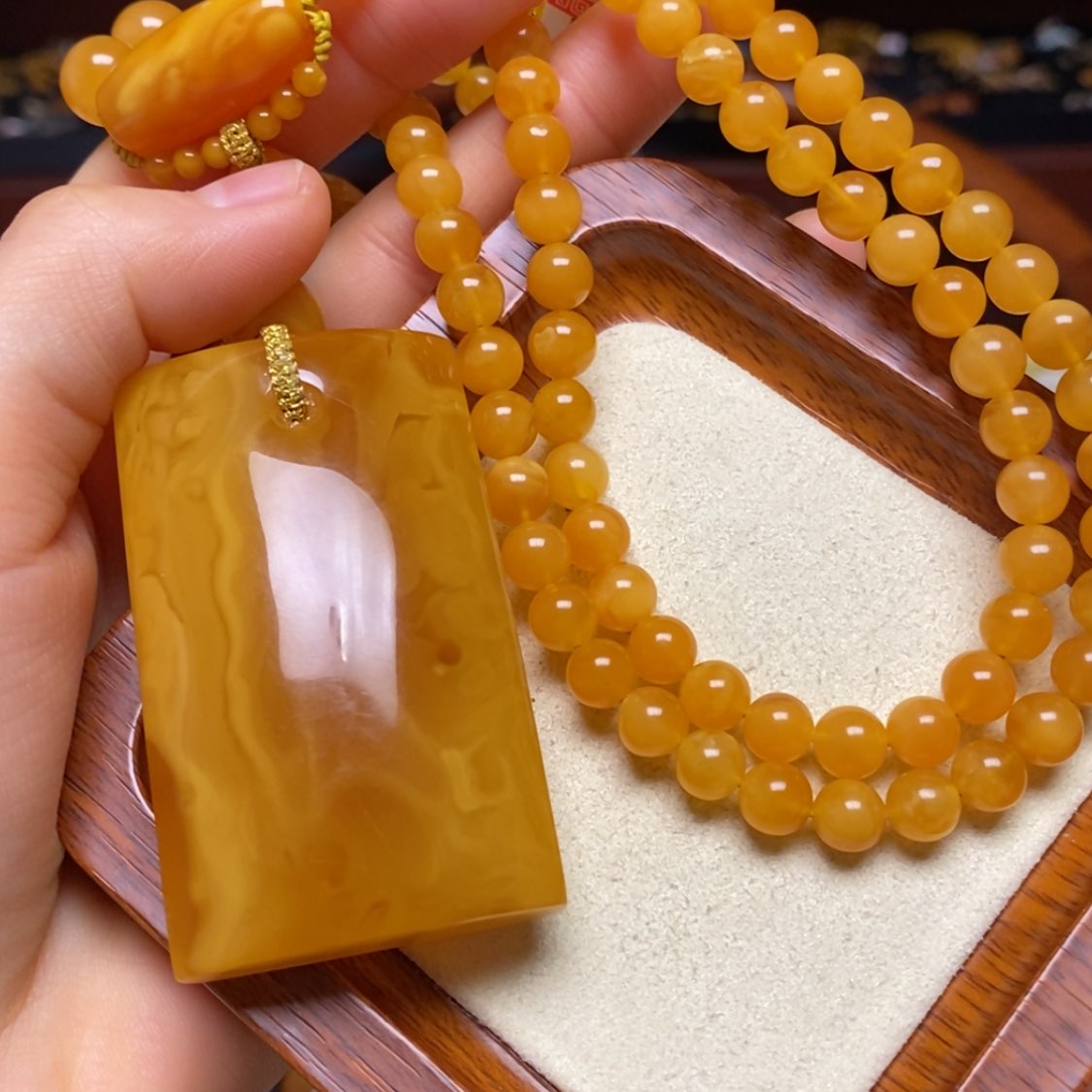 【闪购商品】蜜蜡颈饰未镶嵌项链