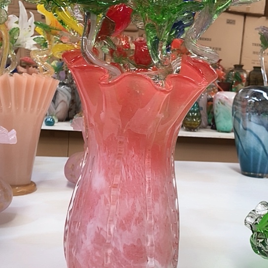 琉璃花瓶高32厘米口径15厘米