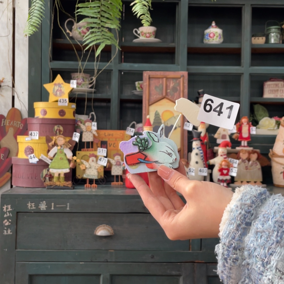 木质圣诞月福老货玩具中古风默认微损