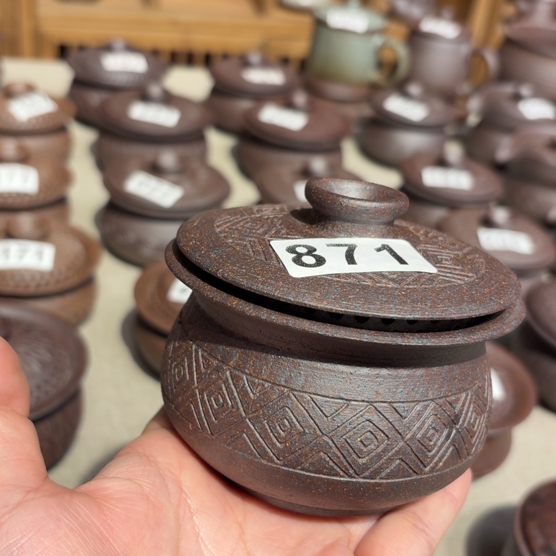 陶摆件粗瓷茶具素胎无釉