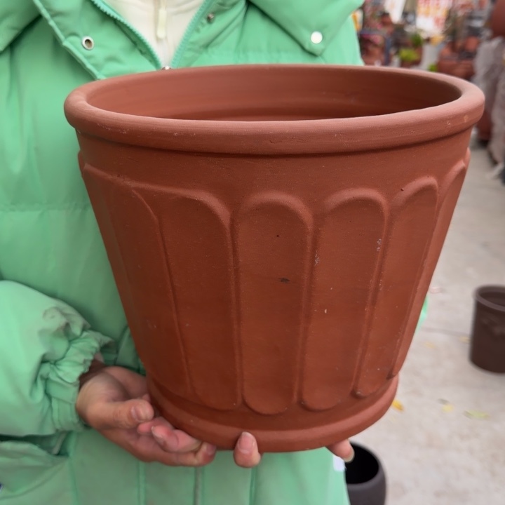 紫砂花盆口30高25宜兴紫砂粗糙正常