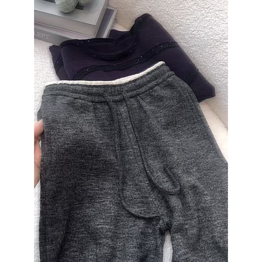 丽姐家~兔绒高版本直筒裤加绒版！时尚百搭！