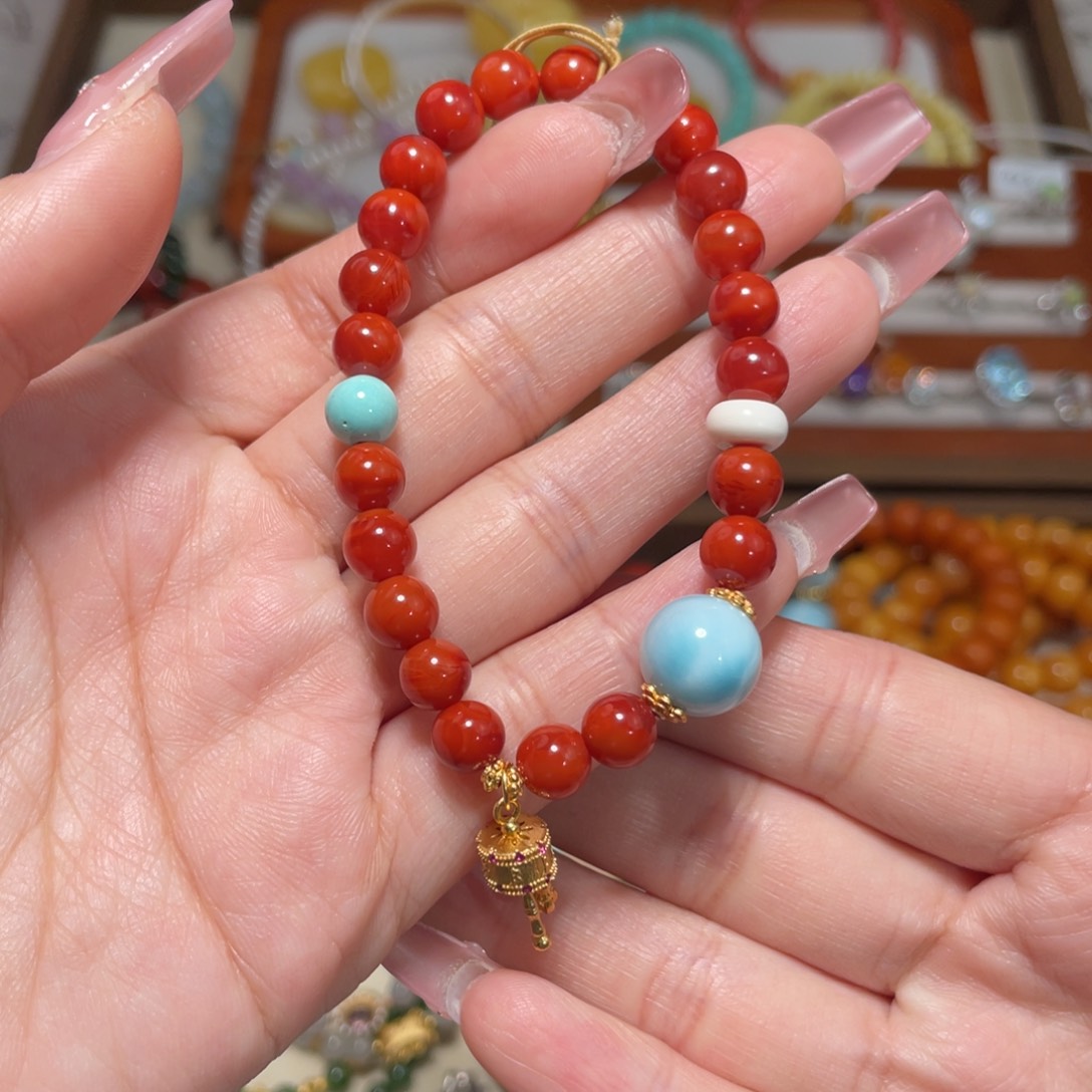 南红玛瑙手串未镶嵌