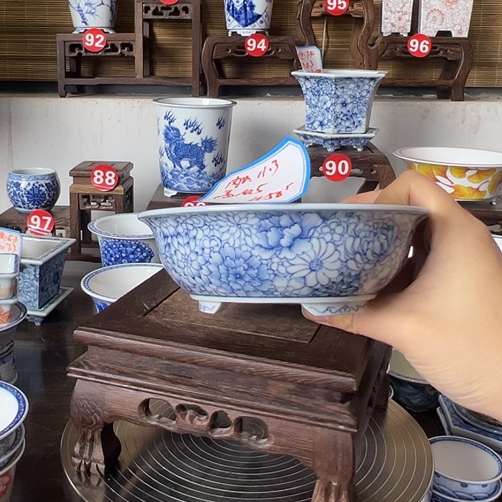 茅***仙墨奈手绘陶瓷花盆