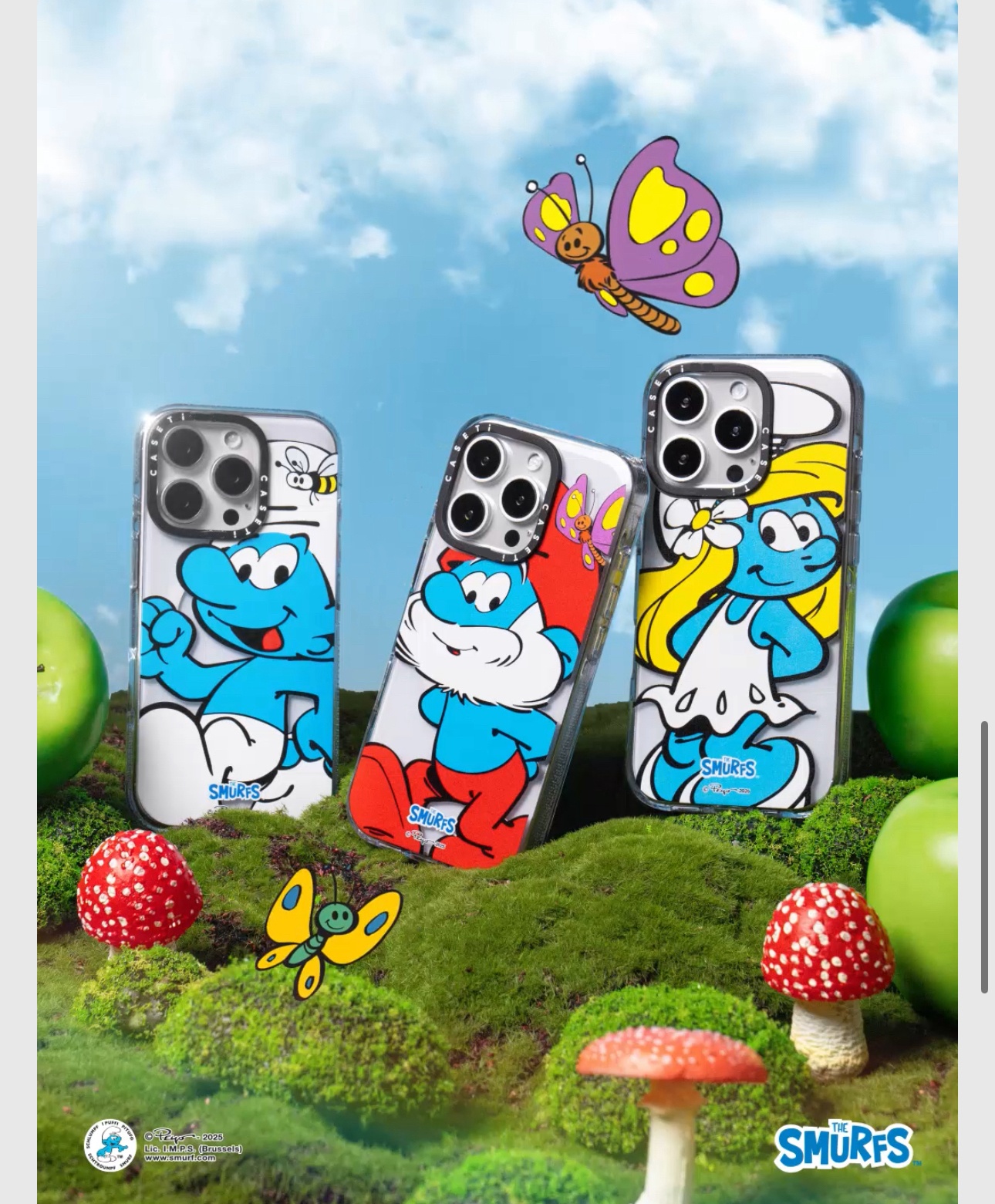 【蓝精灵】联名透明时尚潮流适用于iPhone16promax手机壳卡通可爱