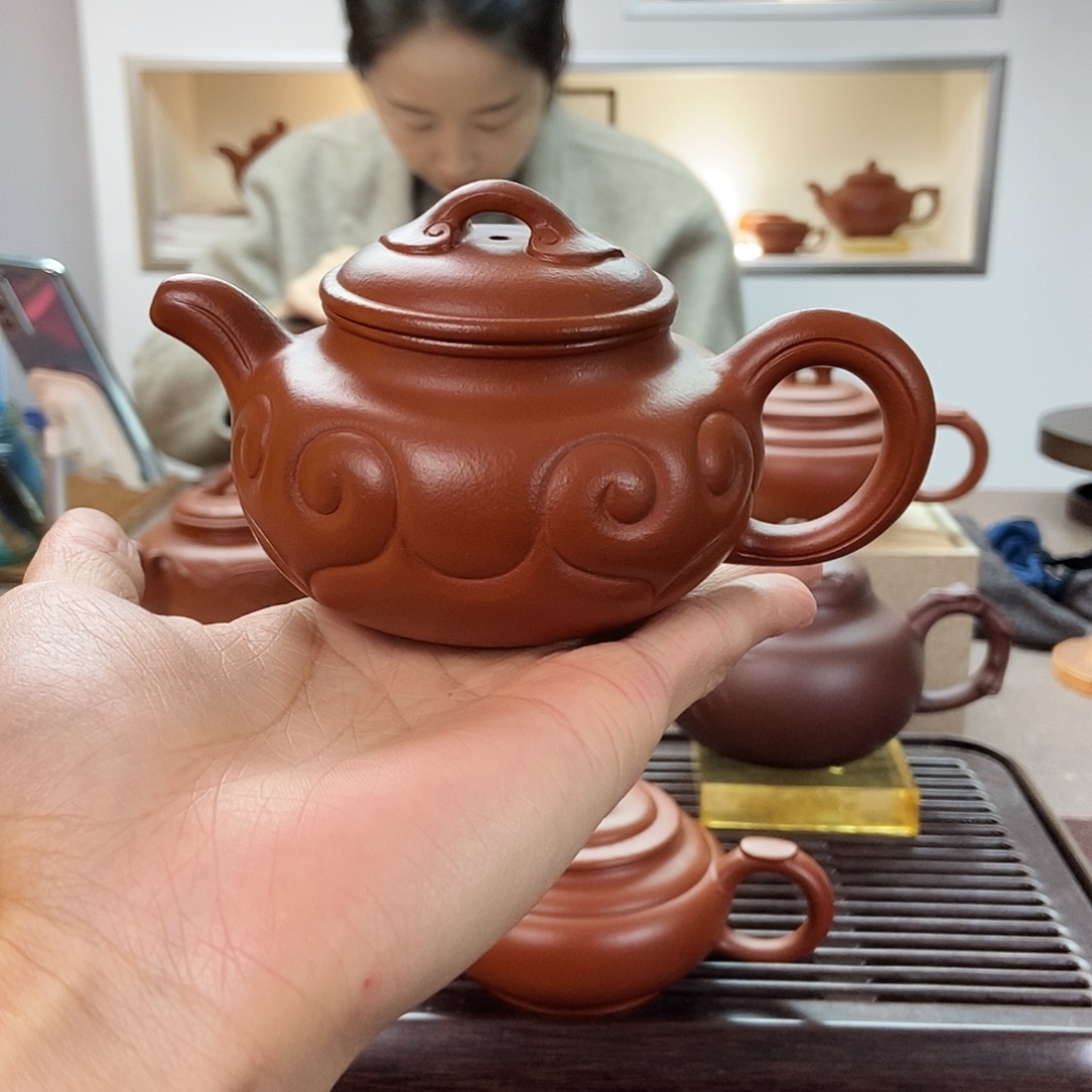 茶壶紫砂朱泥如意210