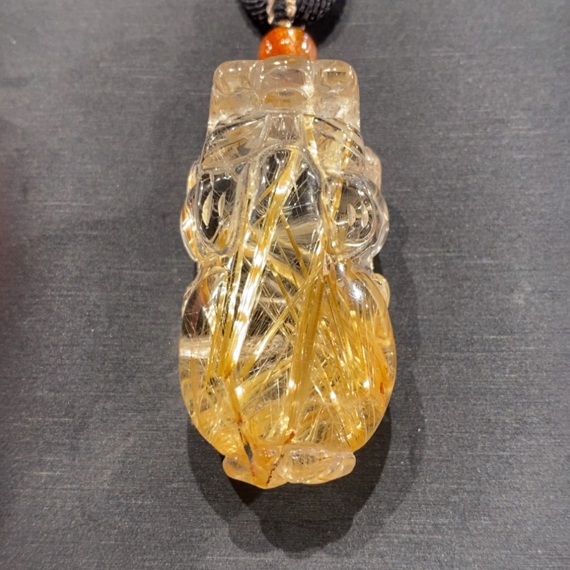 【闪购商品】水晶颈饰未镶嵌天然钛晶貔貅吊坠