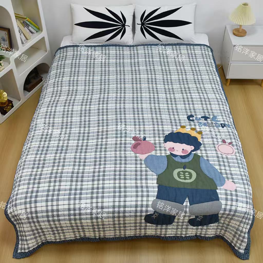 品牌高定-格子小君150cm x 200cm品牌高定纯棉婴幼儿级氧气棉棉被