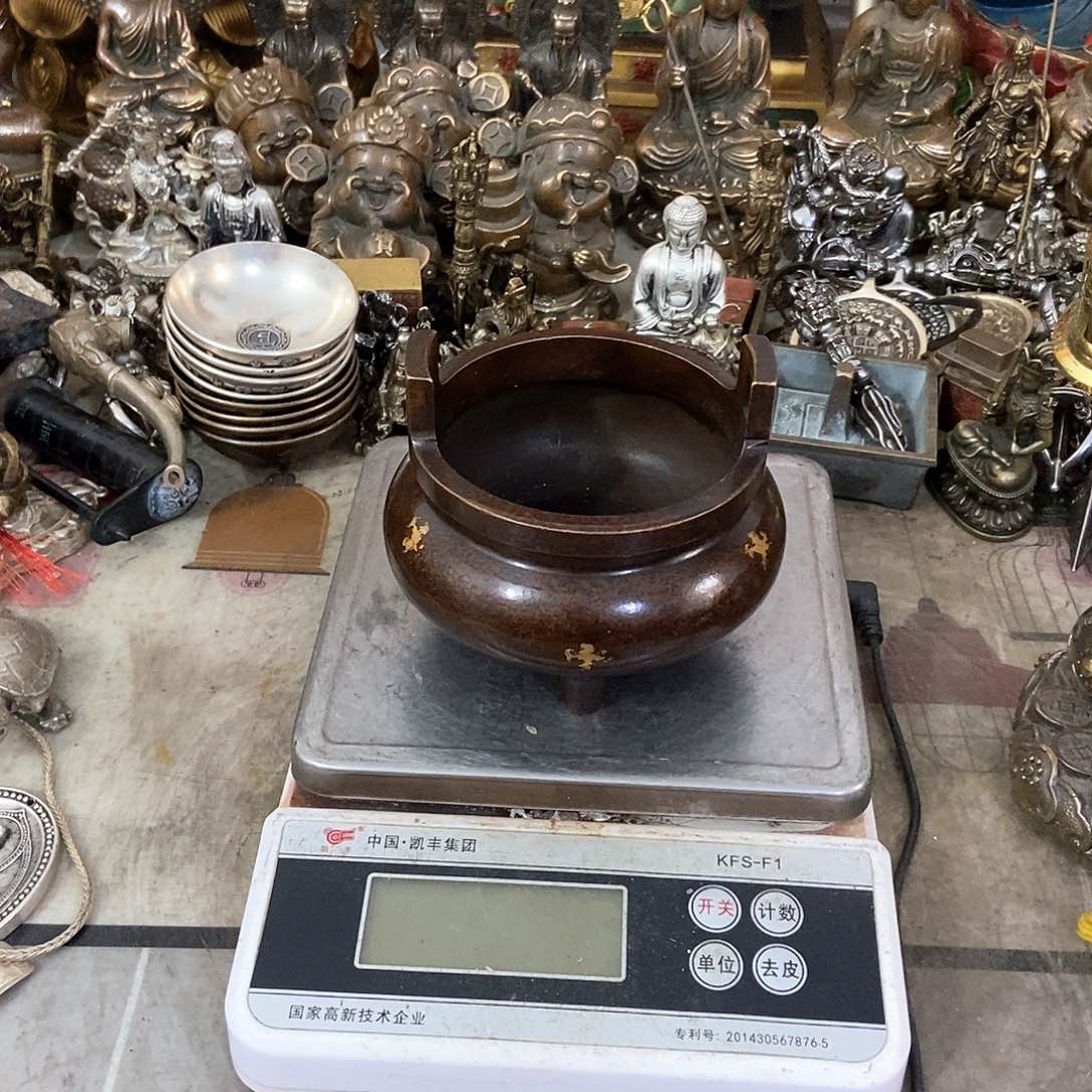 杨光同摆件老杨黄铜摆件