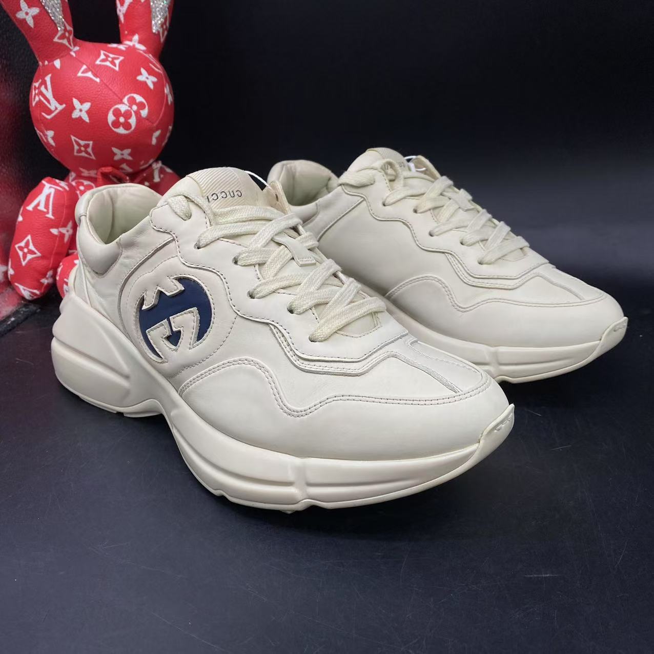 95新 GUCCI/古驰 【AO特惠】蝙蝠侠双老爹鞋glaj96 40.5欧码