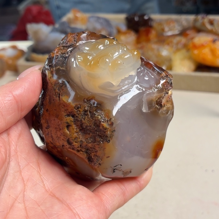 玛瑙/玉髓未镶嵌吊坠(不含链)