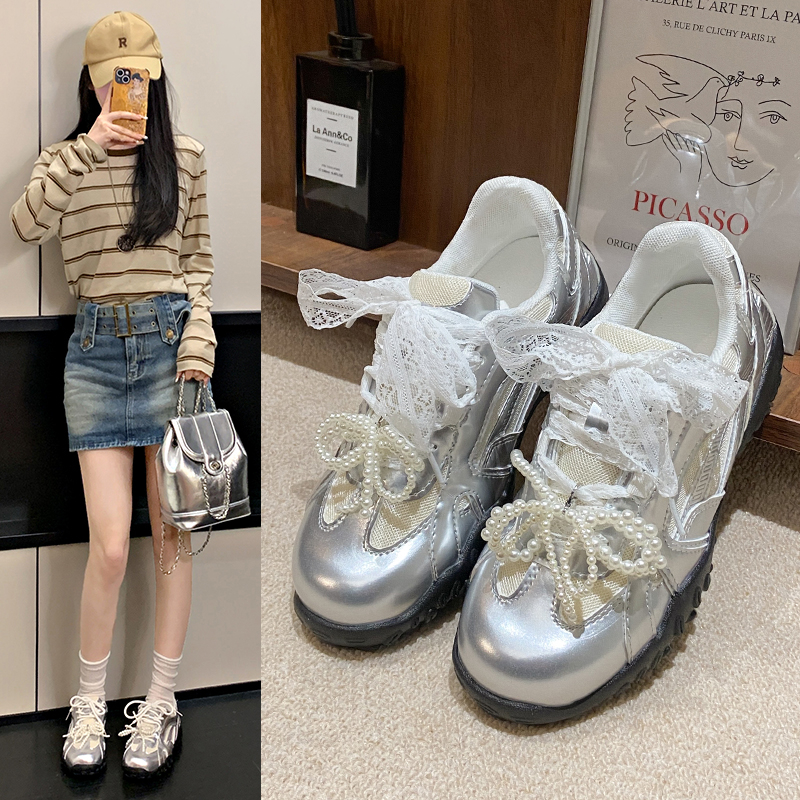 时尚百搭显高超帅Ins风韩版休闲鞋圆头春季新款鞋休闲