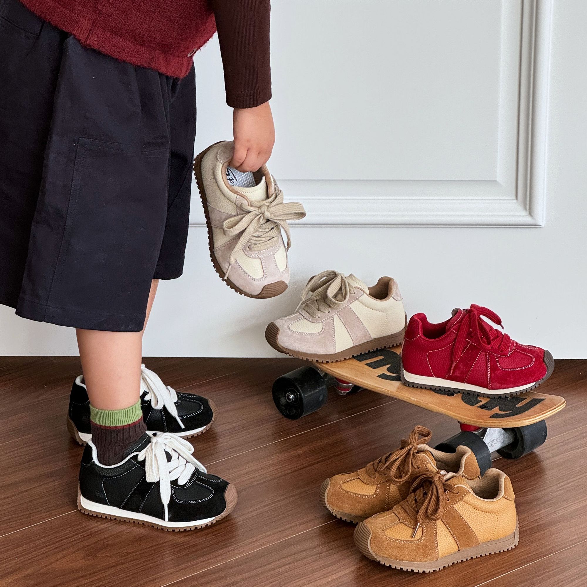 TomoKids【秋冬美拉德】童鞋韩系儿童鞋子低帮板鞋男童女童百搭潮童