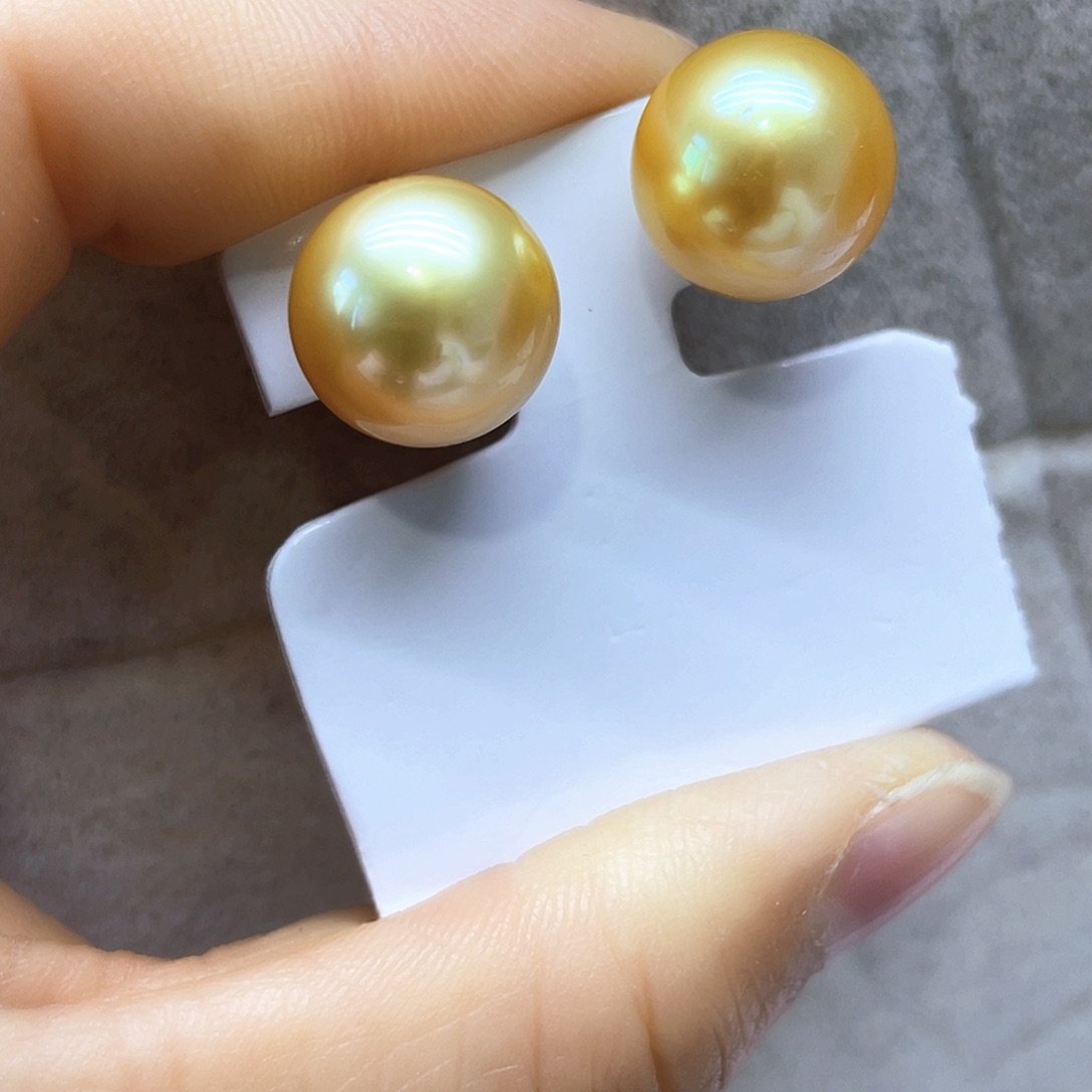 海水珍珠耳饰银S925镶嵌