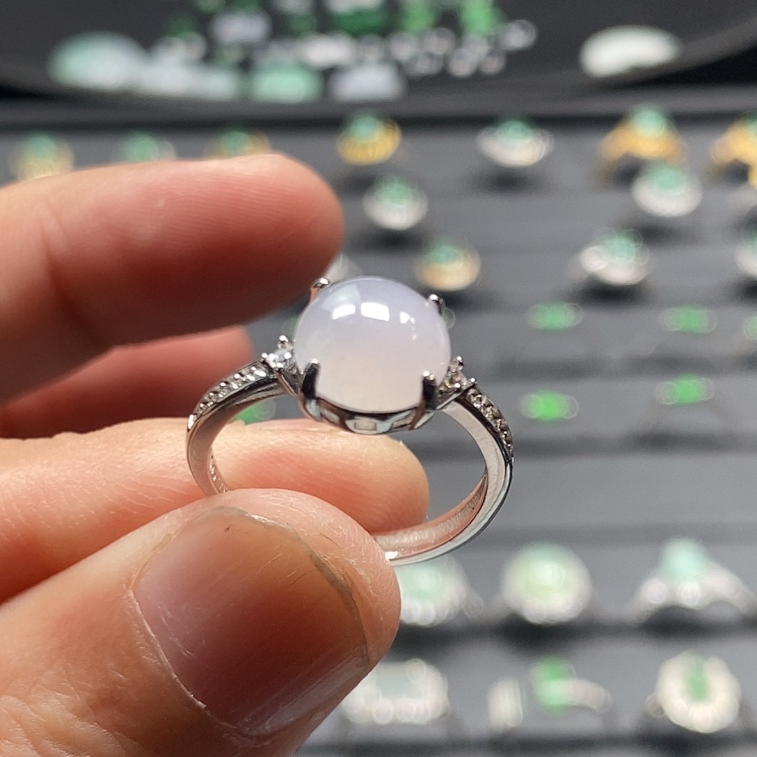 翡翠银S925镶嵌戒指