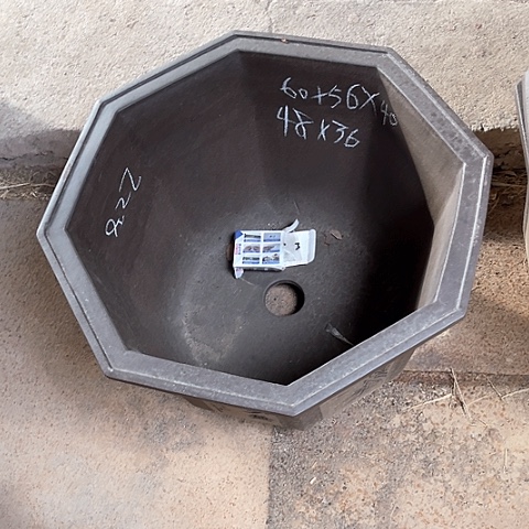 紫砂花盆高八方盆一个