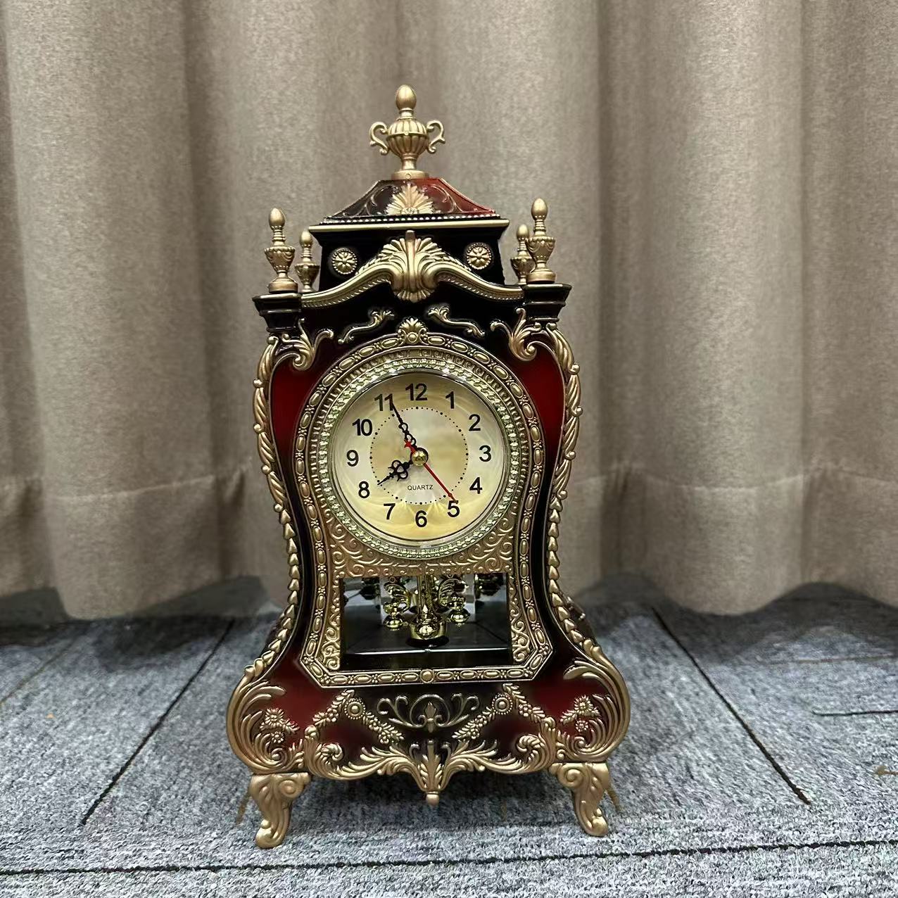 欧式古座钟办公桌面家用创意豪华台钟音乐玩具