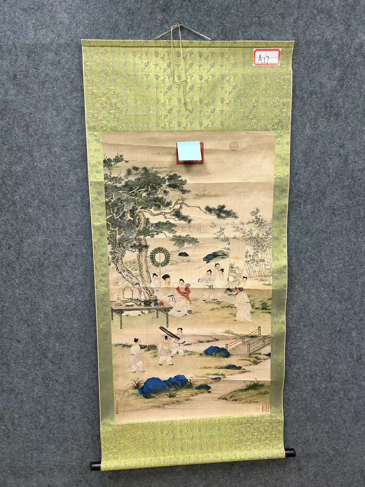 a17弘历观图-中堂画玄关画艺术装饰画软装裱