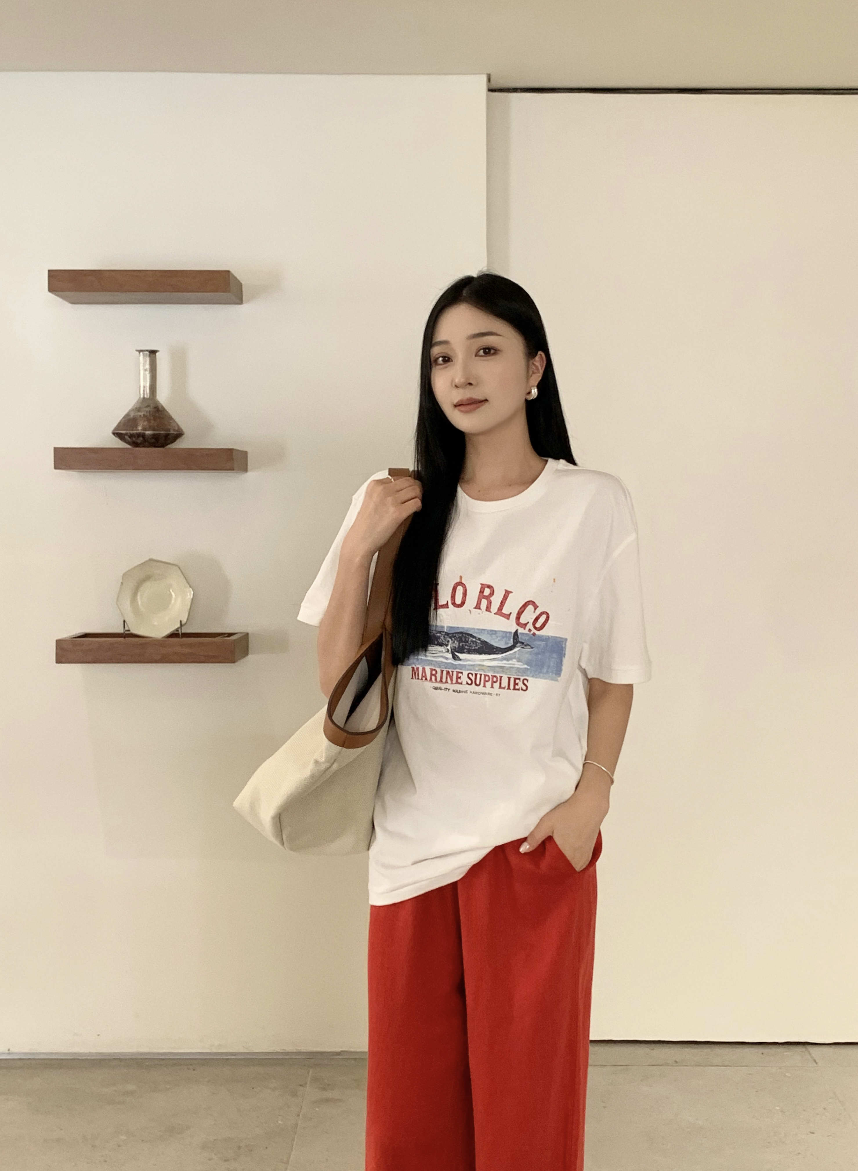 气质休闲亚麻阔腿西装裤