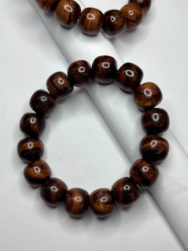 B055 海南黄花梨油梨桶珠14mm手串