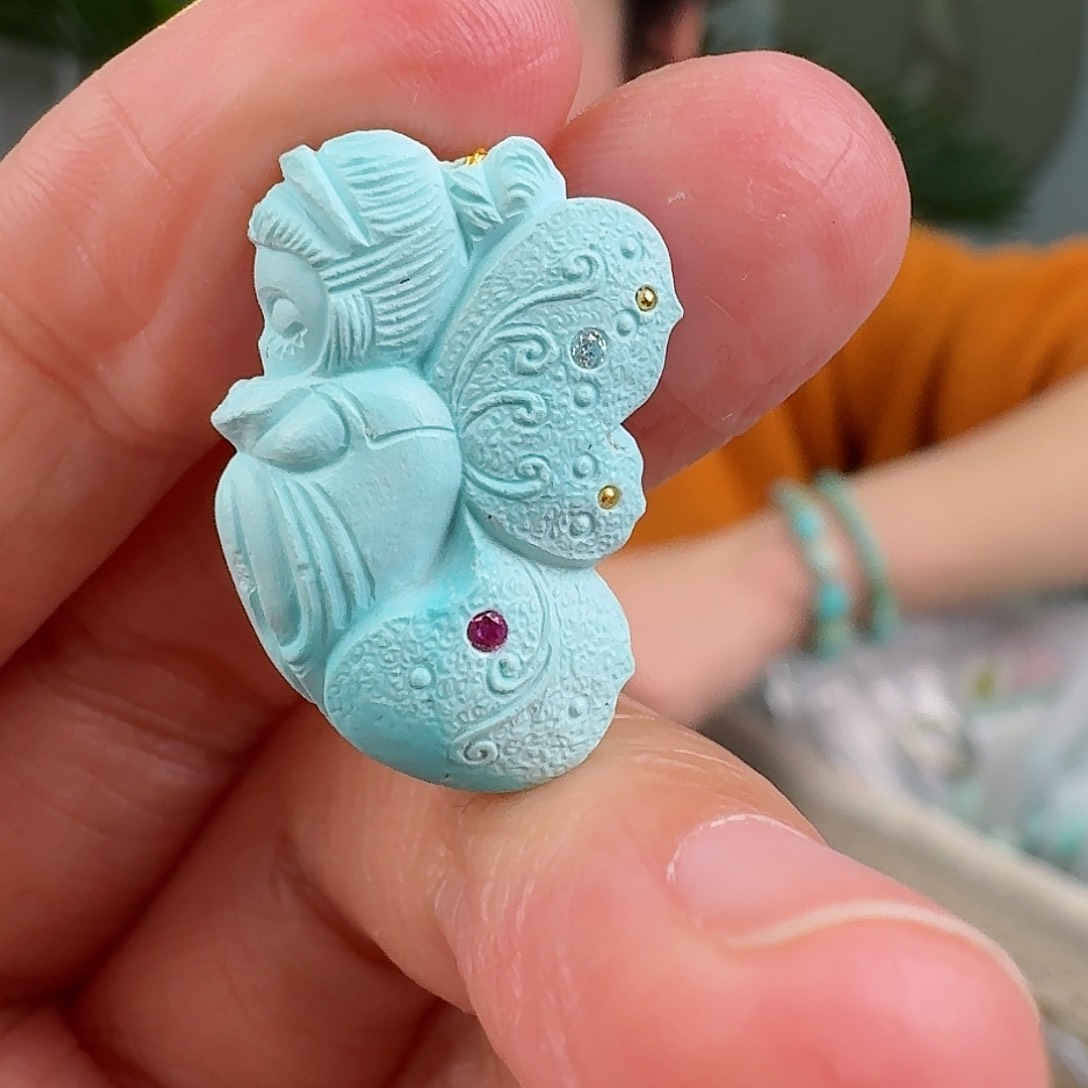 绿松石珠宝奇石未镶嵌