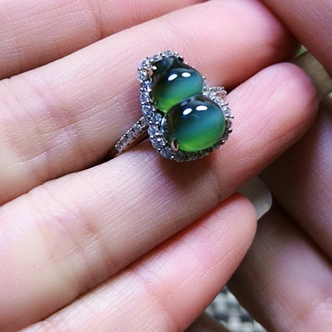 和田玉银S925镶嵌挂件