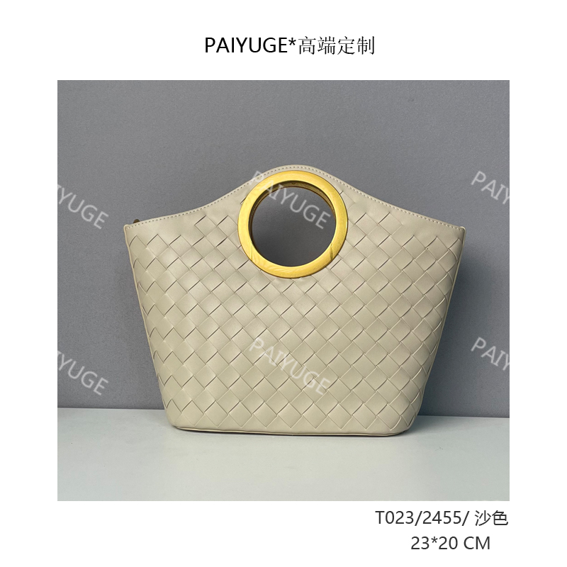 T023/2455/沙色 高端定制时尚女士手提包单肩包斜挎包2455