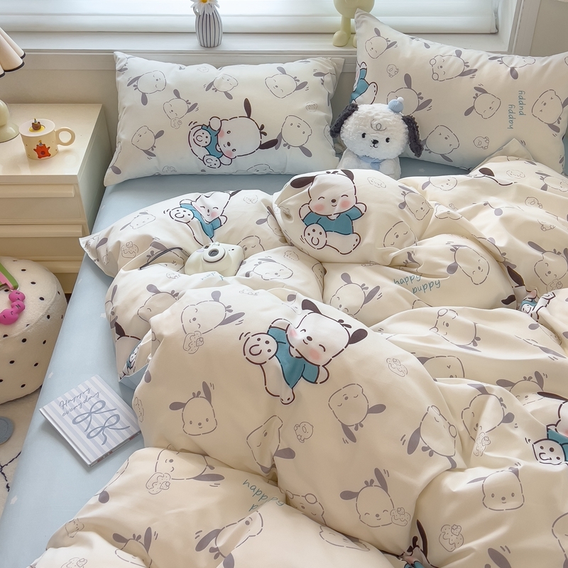 哈哈狗植物-羊绒加厚磨毛四件套